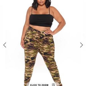 Camouflage slouchy harem style pants